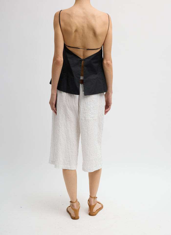 ECO POPLIN STRAPPY OPEN BACK TOP