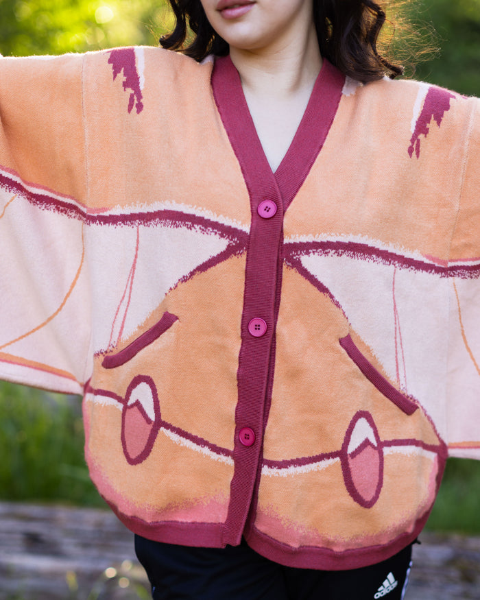 Emperor Gum Moth Cardigan