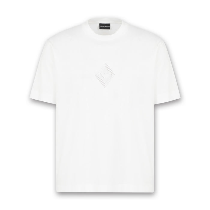 Emporio Armani - Central Eagle Logo T-Shirt in White - Nigel Clare