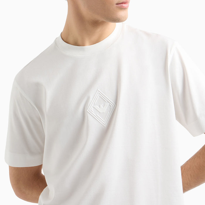 Emporio Armani - Central Eagle Logo T-Shirt in White - Nigel Clare
