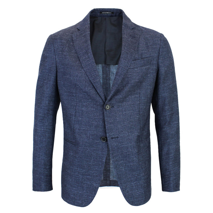 Emporio Armani - F Line Navy Fleck Blazer - Nigel Clare
