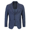 Emporio Armani - F Line Navy Fleck Blazer - Nigel Clare