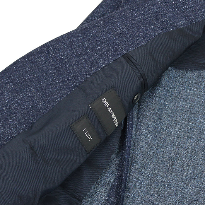 Emporio Armani - F Line Navy Fleck Blazer - Nigel Clare