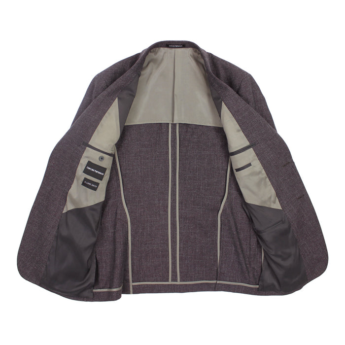Emporio Armani - G Line Deco Fleck Blazer in Wine - Nigel Clare