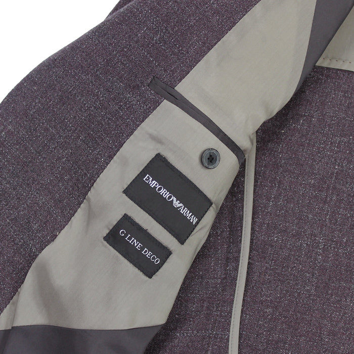 Emporio Armani - G Line Deco Fleck Blazer in Wine - Nigel Clare