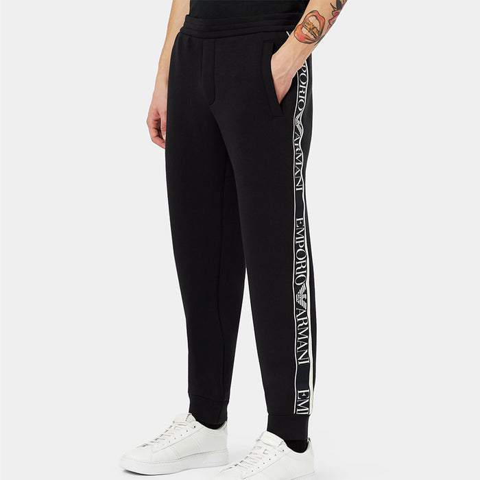 Emporio Armani - Logo Tape Joggers in Black - Nigel Clare
