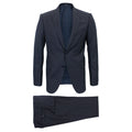 Emporio Armani - M Line Slim Fit Microcheck Pattern Suit in Navy - Nigel Clare