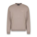 Emporio Armani - Signature Logo Crew Neck in Beige - Nigel Clare