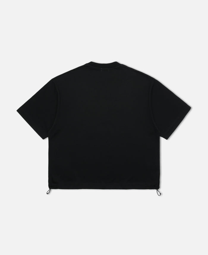 Enbroidery T-Shirt With Drawstrings 002 (Black)