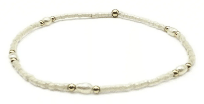 Erin Gray Game Day Bracelet w Rice Pearls