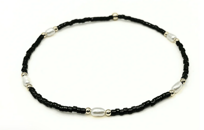 Erin Gray Game Day Bracelet w Rice Pearls