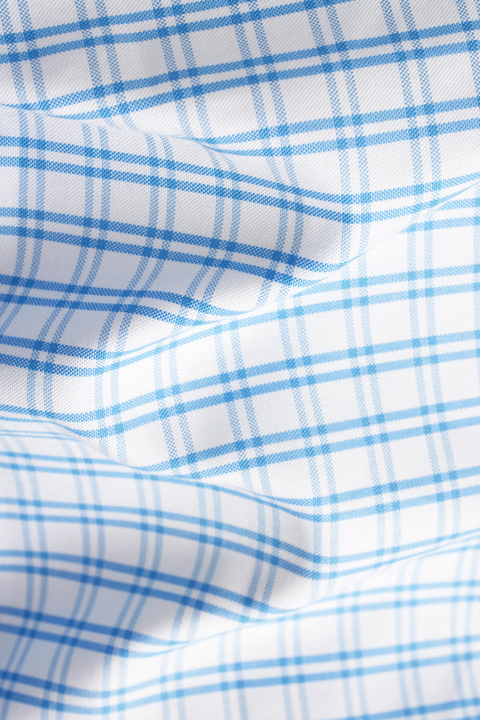 EVERYDAY Light Blue Grid Shirt - Atica Man