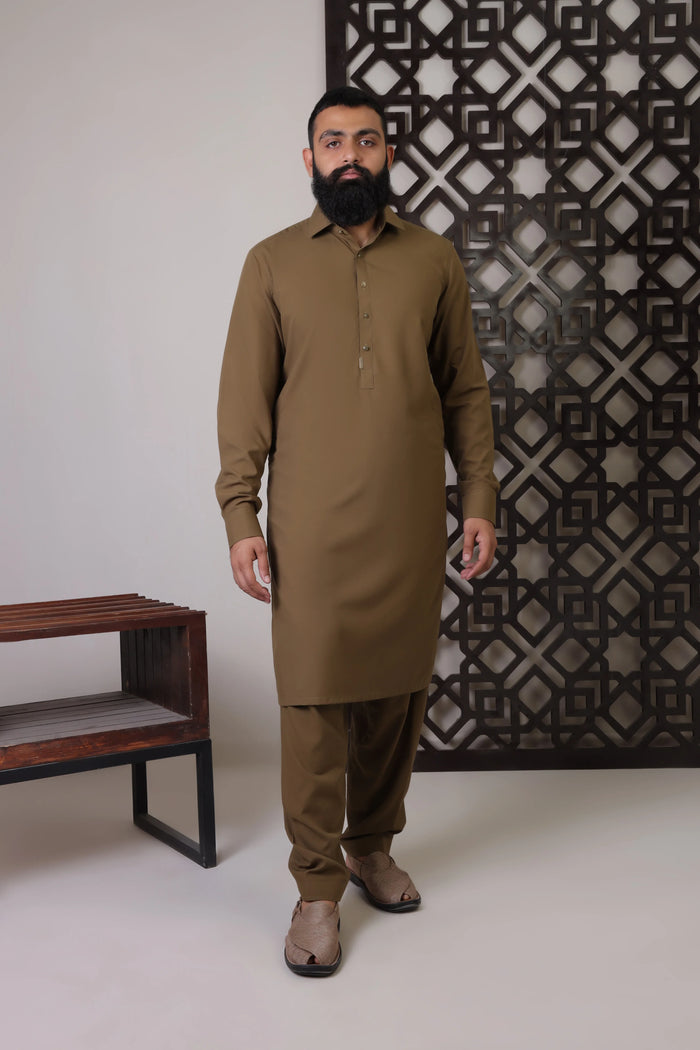 FAKHR-E-ZAREEN ( OLIVE GREEN ) - Durins Placket