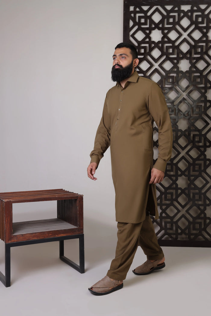 FAKHR-E-ZAREEN ( OLIVE GREEN ) - Durins Placket