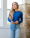 Favorite Crewneck Long Sleeve Top - Color Options Available! Zenana Light Navy