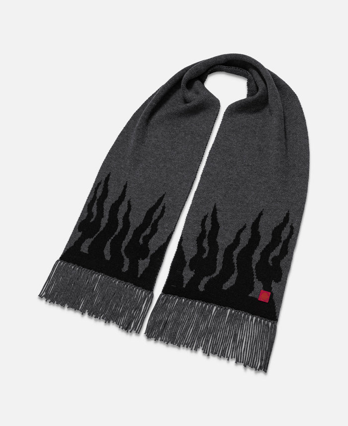 Flame Knit Scarf (Grey)
