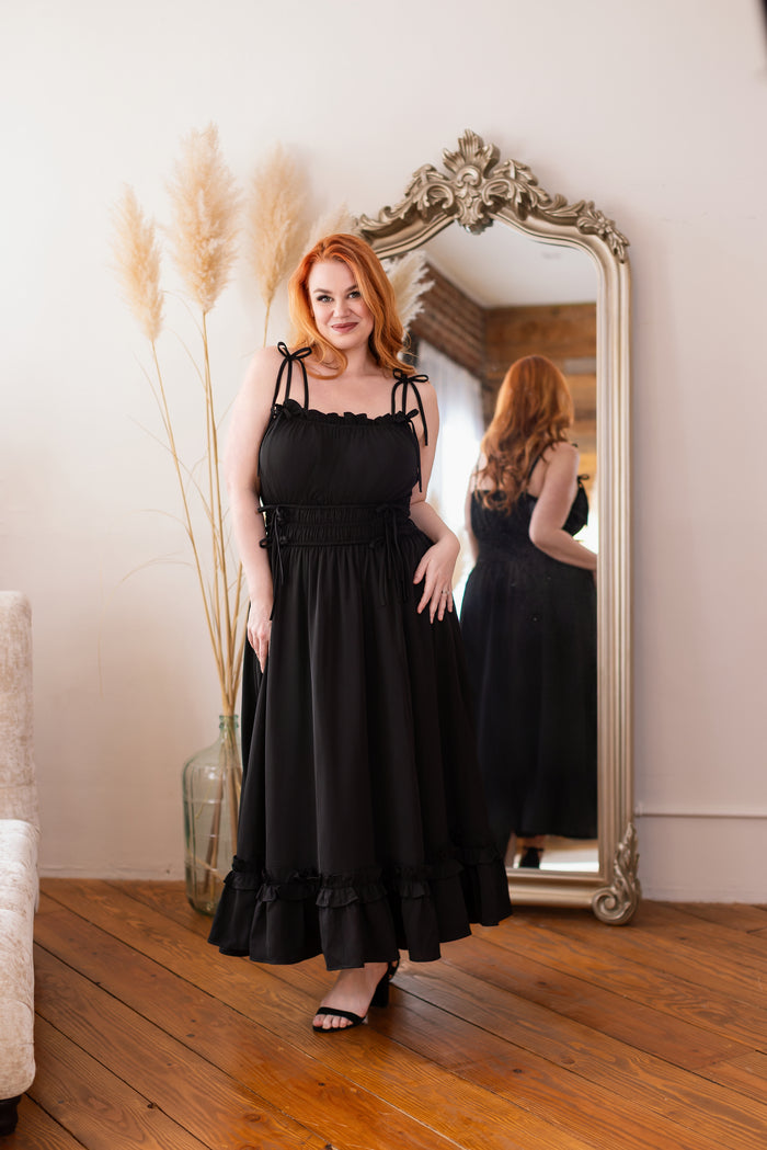 Fleur Dress in Obsidian Rose
