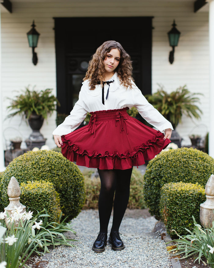 Fleur Skirt in Carmine Rose