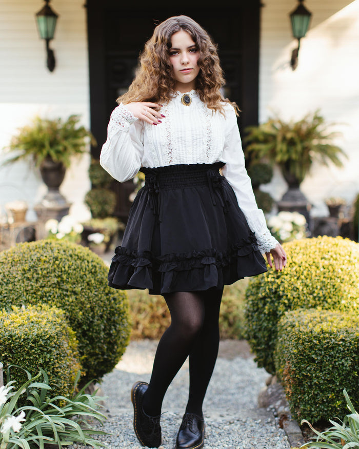 Fleur Skirt in Obsidian Rose