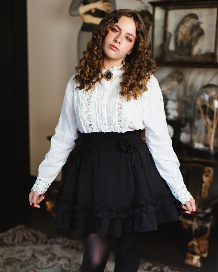 Fleur Skirt in Obsidian Rose