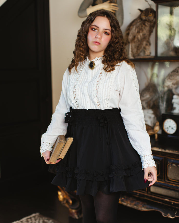 Fleur Skirt in Obsidian Rose