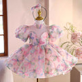 Floral Pink Girl Dress Princess Toddler Kids 1st Birthday J471