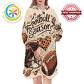 Football Season Blanket Hoodie white / ONESIZE