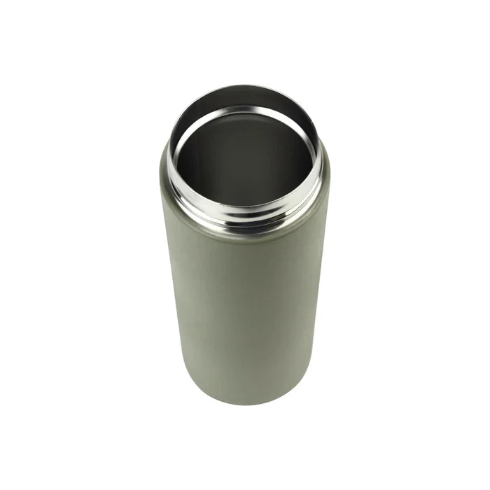 Forager Provisions 500ml Premium Stainless Steel Travel Mug Flask with wide top on a white background, durable and sleek.