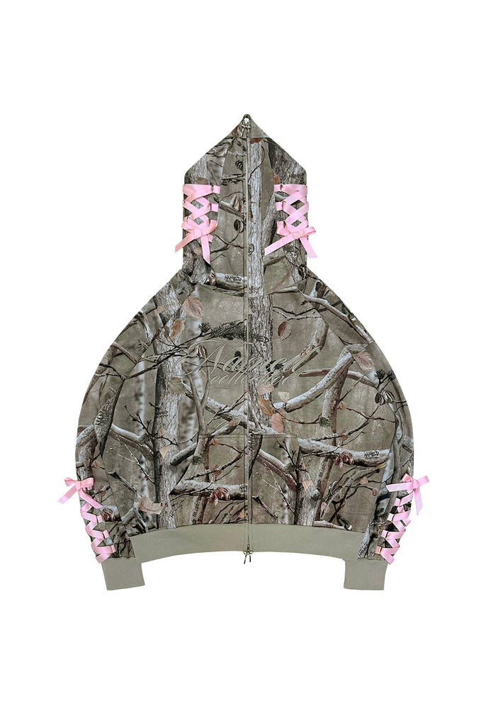 FORBIDDEN ZIP HOODIE NATURAL