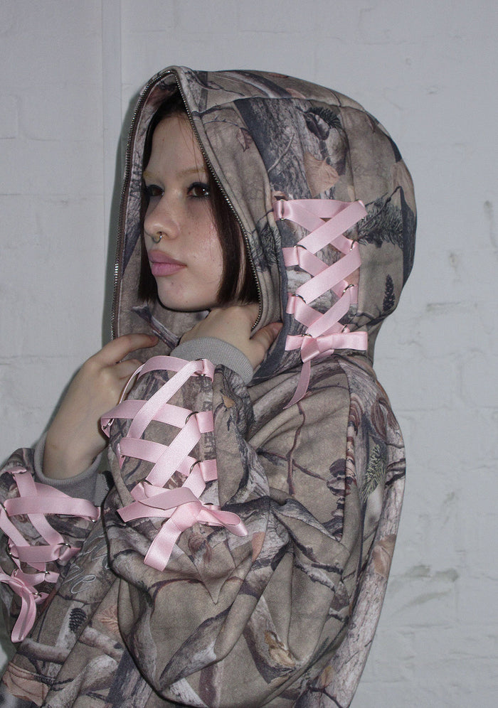 FORBIDDEN ZIP HOODIE NATURAL