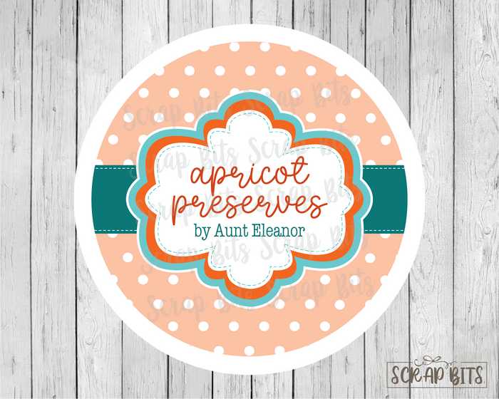 Frame on Tiny Dots, Fall Baking Labels
