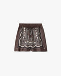 Frances Silk Short - Brown/Ivory Bandana Print