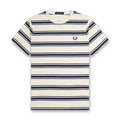Fred Perry - Fine Striped T-Shirt in Ecru/Navy - Nigel Clare