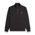 Fred Perry - Half Zip Sweatshirt in Anchor Grey/Oatmeal - Nigel Clare