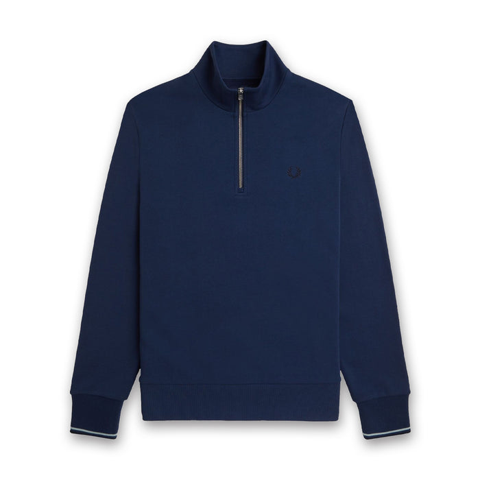 Fred Perry - Half Zip Sweatshirt in Tennis Blue - Nigel Clare