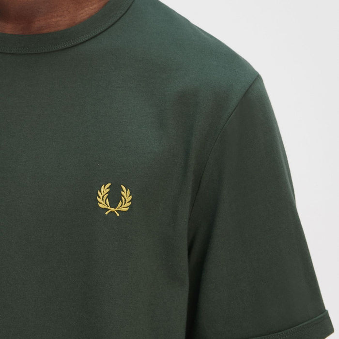 Fred Perry - Ringer T-Shirt in Court Green - Nigel Clare