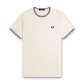 Fred Perry - Ringer T-Shirt in Ecru/Tennis Blue - Nigel Clare