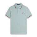 Fred Perry - Twin Tipped Polo in Silver Blue/Tennis Blue/Cinamon - Nigel Clare