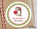 From The Kitchen Of Christmas Baking Labels, Mason Jar - Scrap Bits