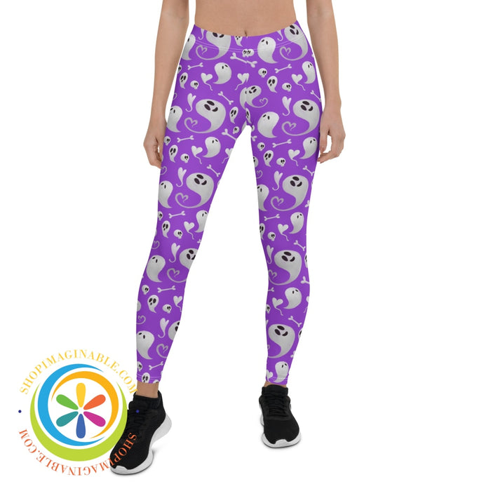 Fun Halloween Boo & Bones Full Length Leggings Xs Leggings