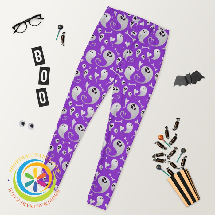 Fun Halloween Boo & Bones Full Length Leggings Leggings