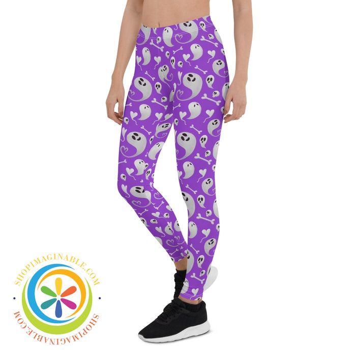Fun Halloween Boo & Bones Full Length Leggings Leggings
