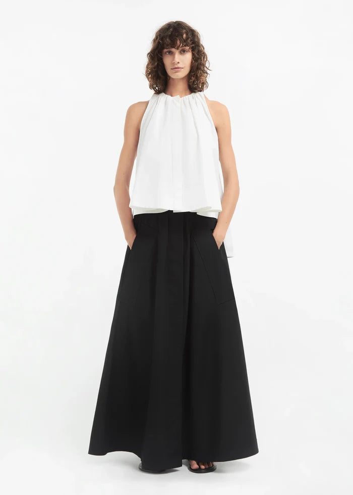 Gathered Tunic Shirt - White