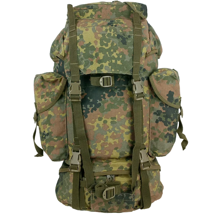 German Army Flecktarn Rucksack - German Army Surplus - Hiking Packs