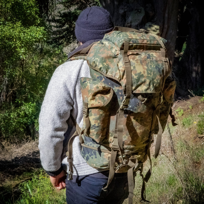 German Army Flecktarn Rucksack - German Army Surplus - Hiking Packs