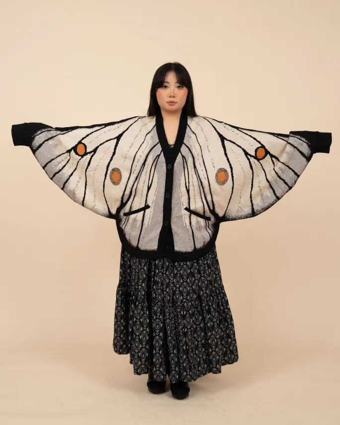 Ghostly Silk Moth Cardigan (Pre-Order CLOSED) (ESD: August 30th - September 10th, 2026)