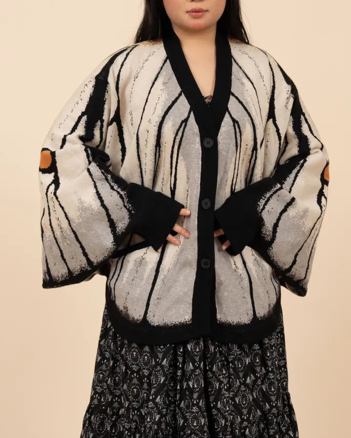 Ghostly Silk Moth Cardigan (Pre-Order CLOSED) (ESD: August 30th - September 10th, 2026)
