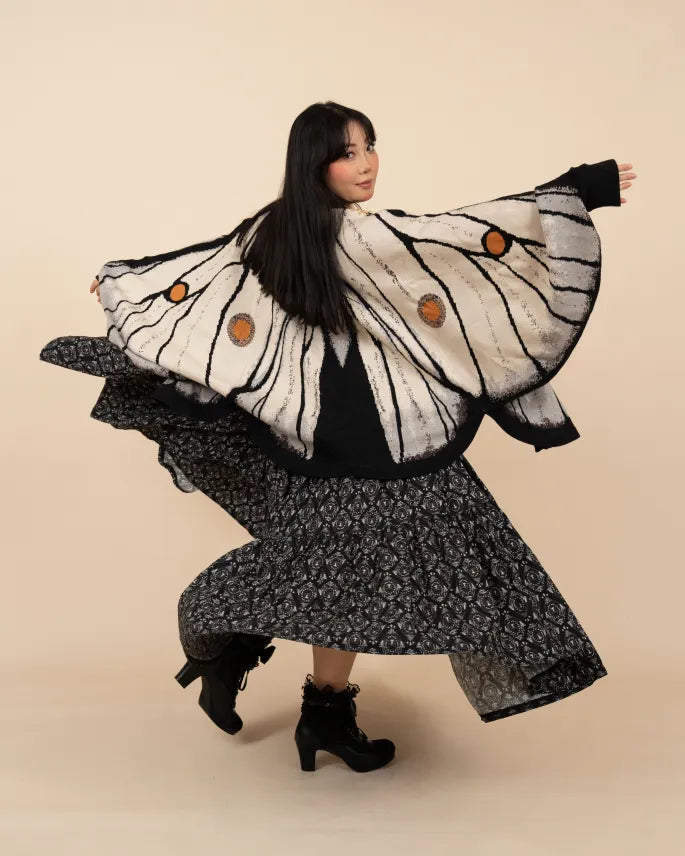 Ghostly Silk Moth Cardigan (Pre-Order CLOSED) (ESD: August 30th - September 10th, 2026)