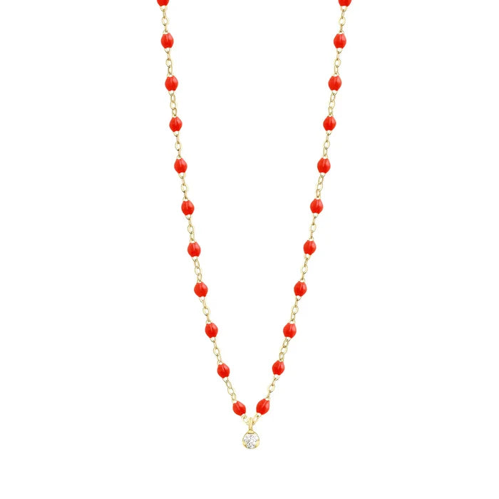 Gigi Supreme Classic 1 Diamond Necklace - Poppy White Diamond & 18k Yellow Gold