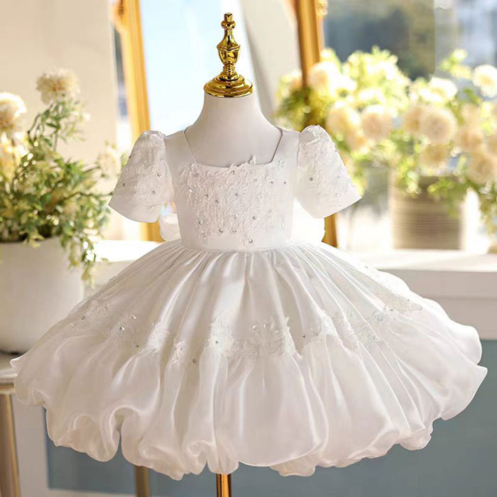 Girl Dress Embroidered for Kids Wedding Birthday Gown J455